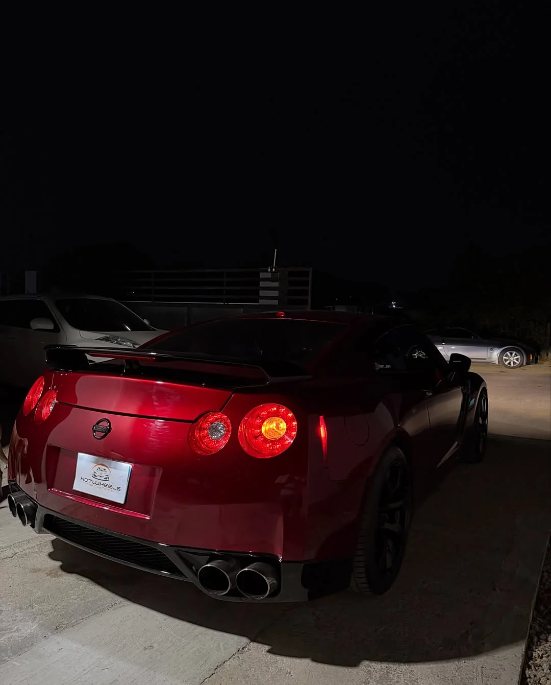 Nissan GTR R35 at night after its build