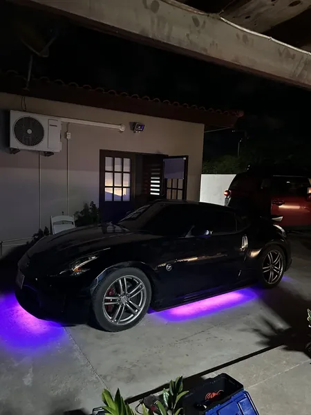 Purple underglow at night